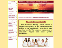 Tablet Screenshot of newhorizonlivingcenters.com